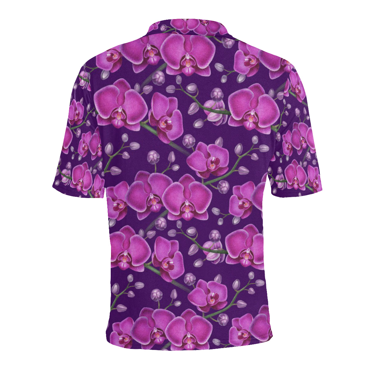 Orchid Pattern Print Design A03 Men Polo Shirt