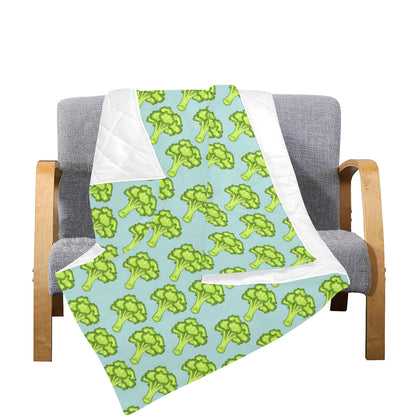 Broccoli Pattern Print Design 02 Premium Quilt
