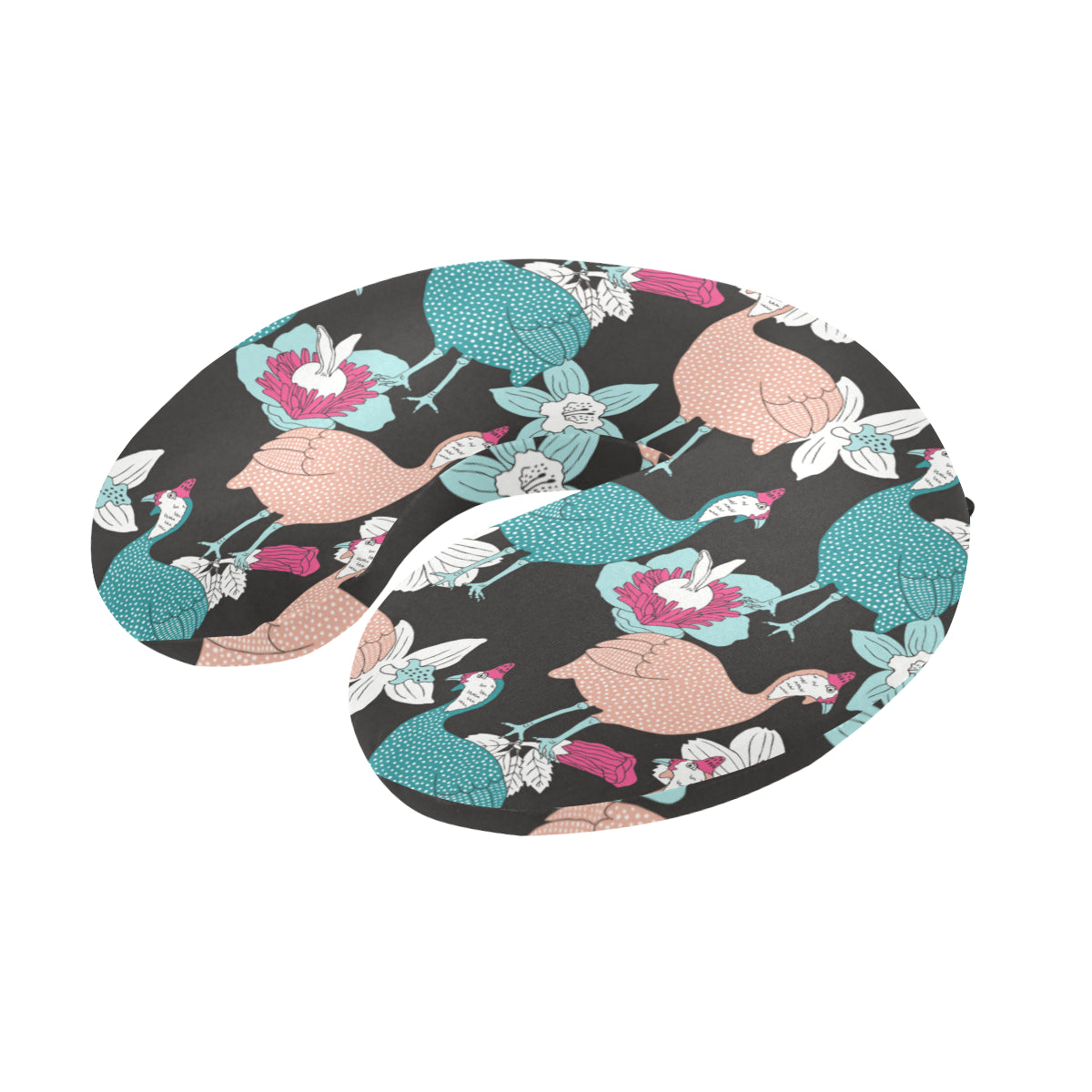 Guinea Fowl Pattern Print Design 03 U-Shaped Travel Neck Pillow