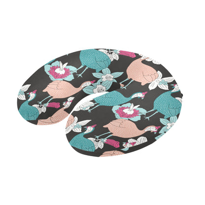Guinea Fowl Pattern Print Design 03 U-Shaped Travel Neck Pillow
