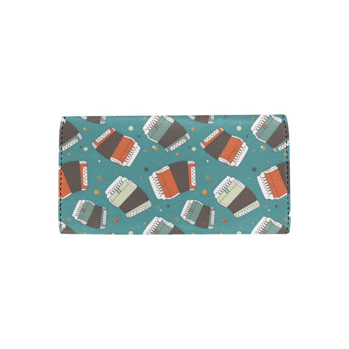 Accordion Pattern Print Design 02 Women's Trifold Wallet