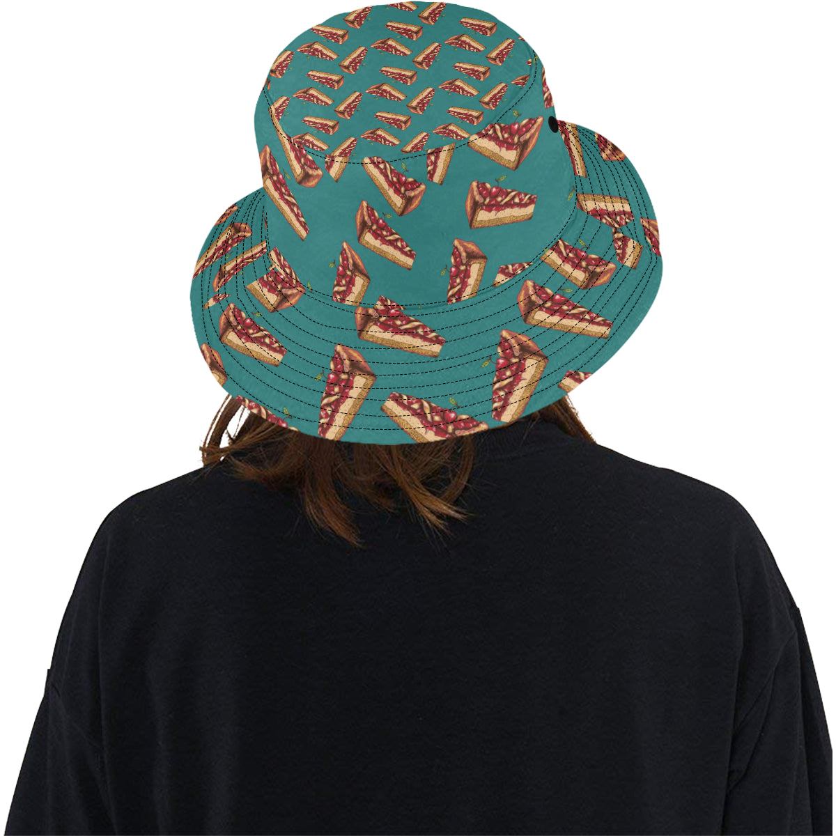 Cheesecake Cherry Pattern Print Design CK03 Unisex Bucket Hat