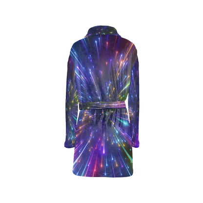 Celestial Rainbow Speed Light Women's Fleece Robe