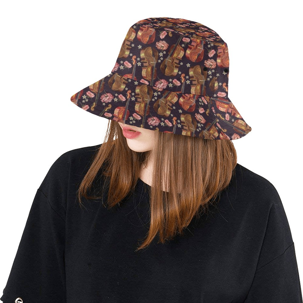 Violin Print Design LKS402 Unisex Bucket Hat