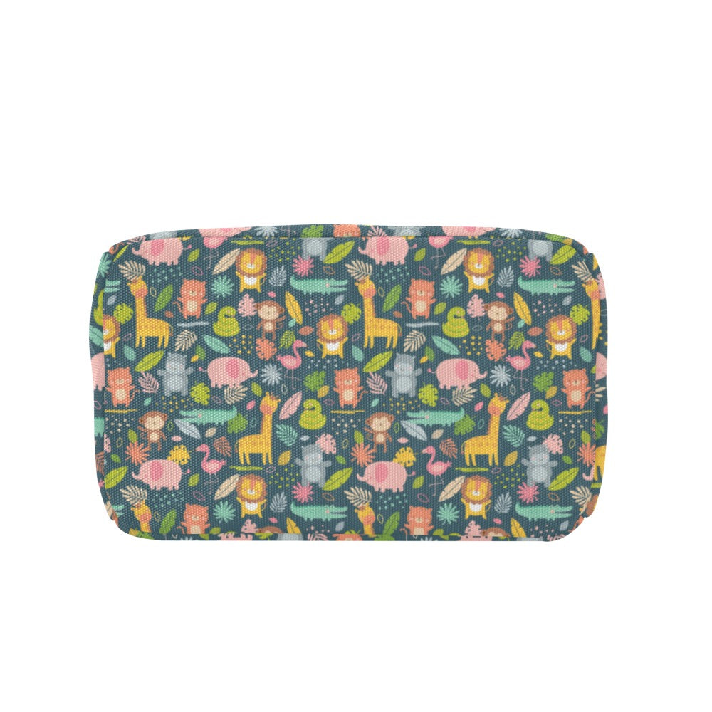 Safari Animal Cartoon Print Design LKS305 Insulated Lunch Bag