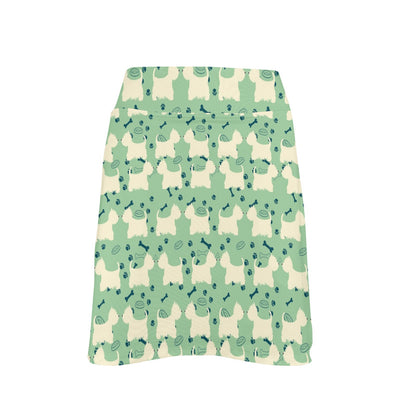 Scottish Terriers Print Design LKS302 17" Golf & Pickleball Skort with Pockets