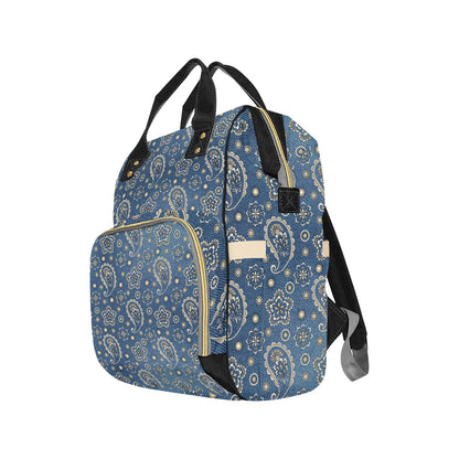 Jean Paisley Pattern Print Design 01 Diaper Bag Backpack