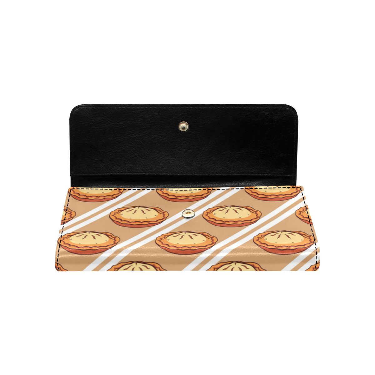 Pie Pattern Print Design A02 Women's Trifold Wallet