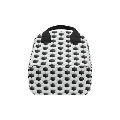 Soccer Ball Texture Print Pattern Insulated Lunch Bag