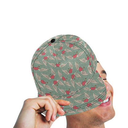 Angel Wings Heart Design Themed Print Snapback Cap