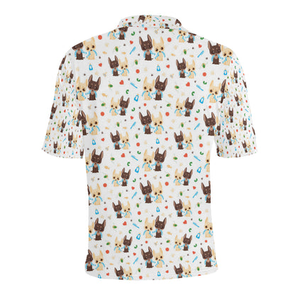 Chihuahua Pattern Print Design 06 Men Polo Shirt