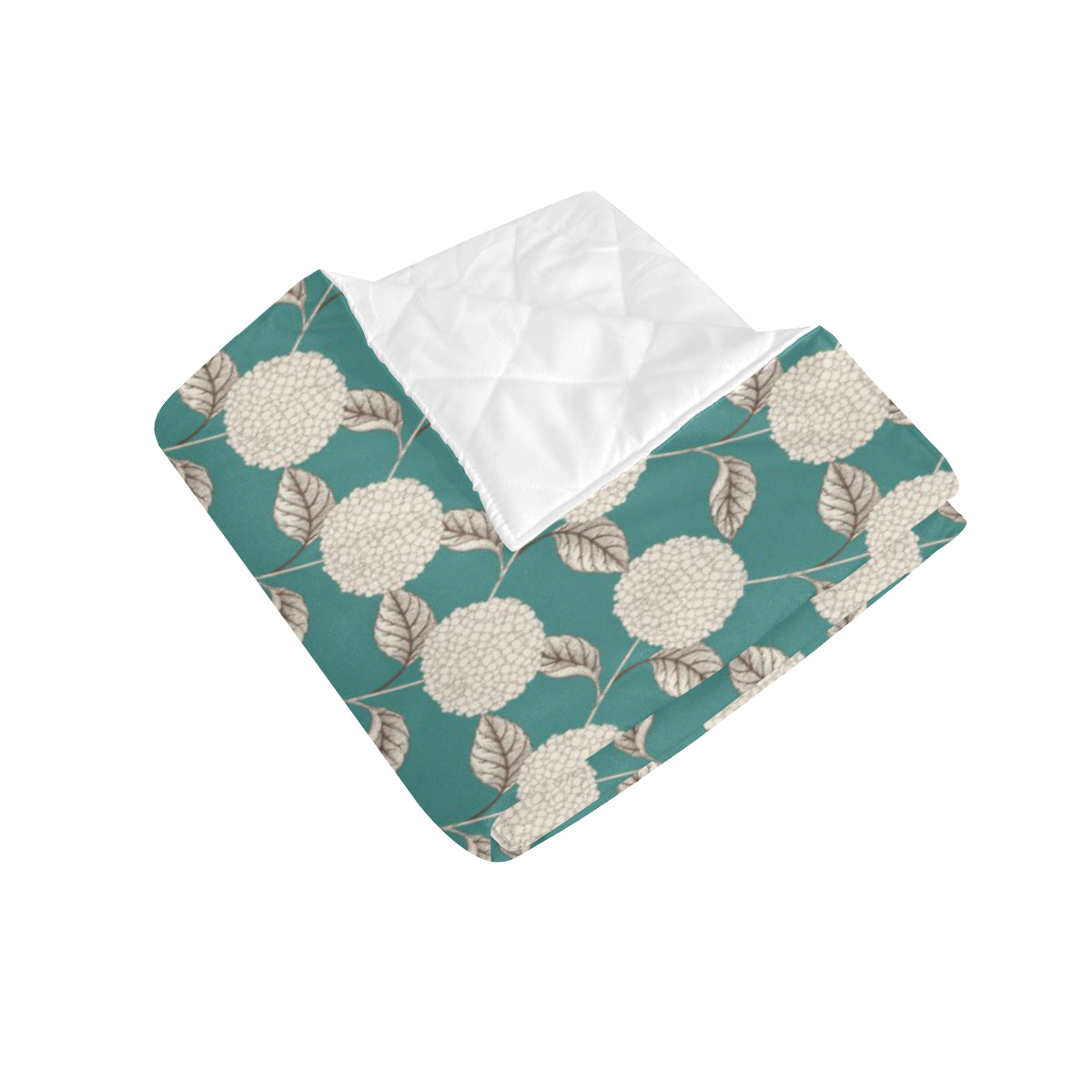 Hydrangea Pattern Print Design HD03 Premium Quilt