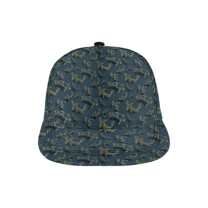 Koi Carp Gold Design Themed Print Snapback Cap