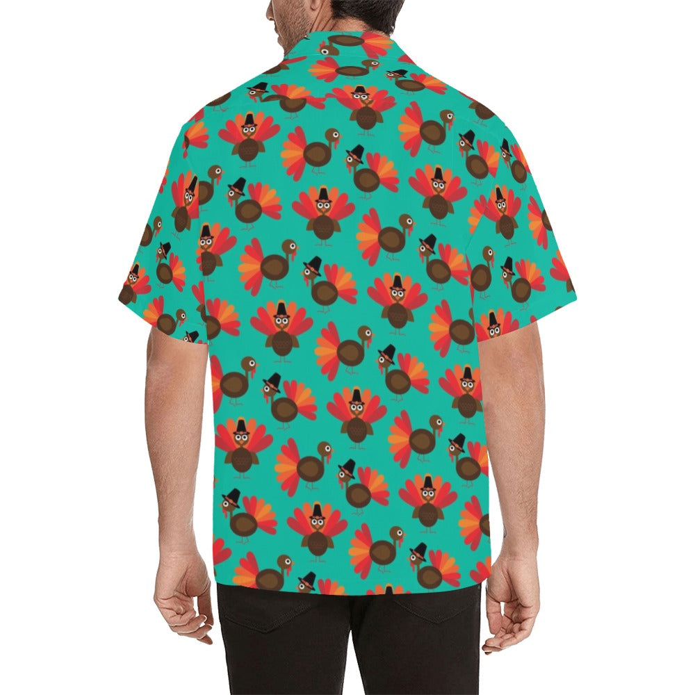 Turkey Print Design LKS402 Men's Men's Hawaiian Shirt