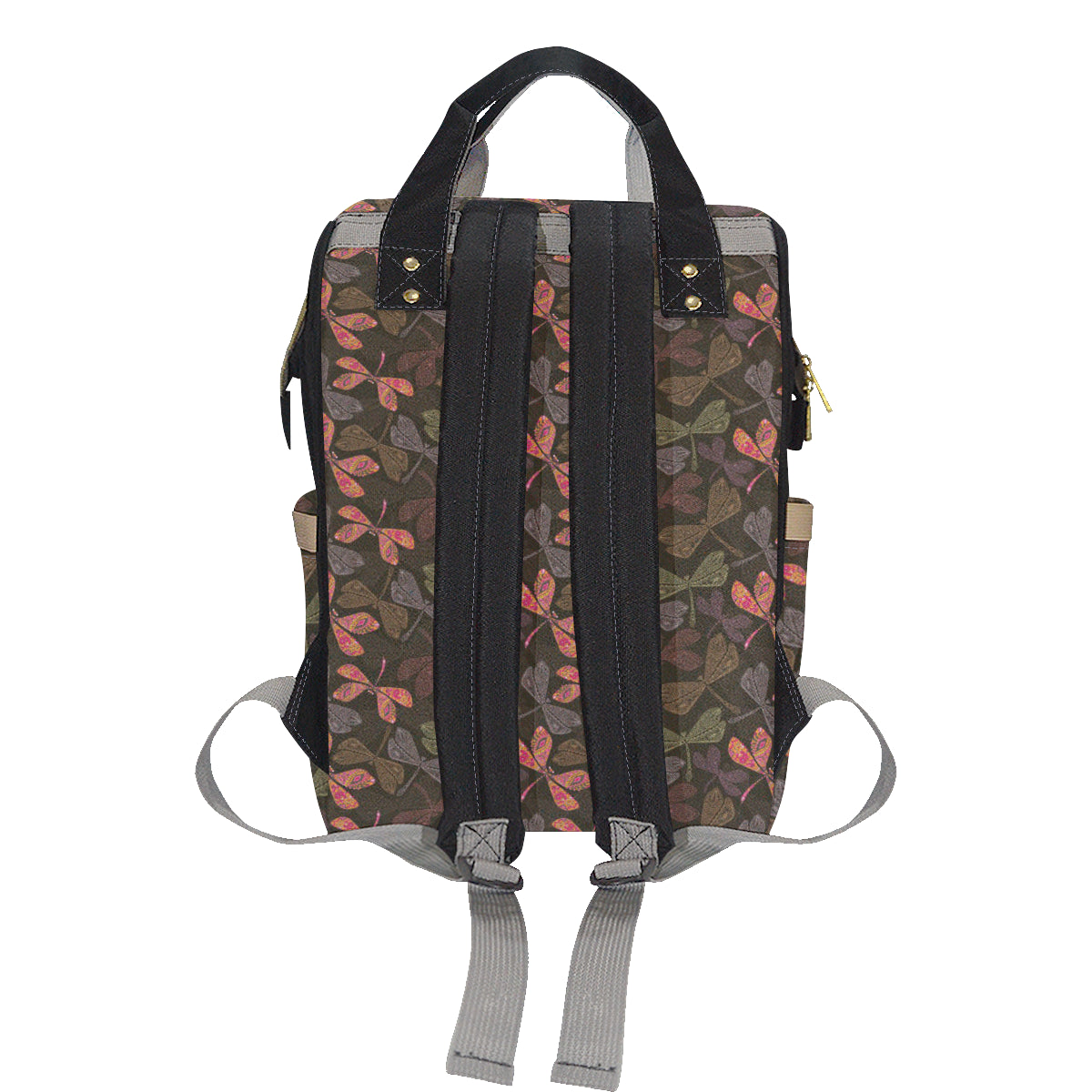 Dragonfly Pattern Print Design 02 Diaper Bag Backpack