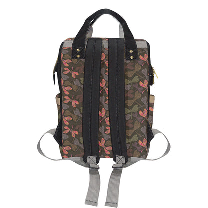 Dragonfly Pattern Print Design 02 Diaper Bag Backpack