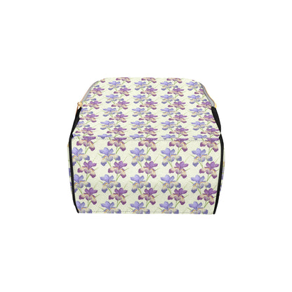 Iris Pattern Print Design IR08 Diaper Bag Backpack