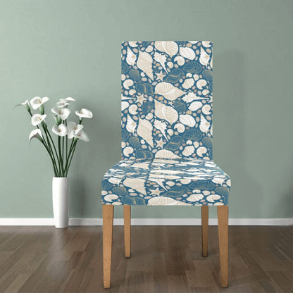 Seashell Print Design LKS308 Dining Chair Slipcover