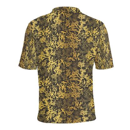 Seaweed Print Design LKS303 Men Polo Shirt