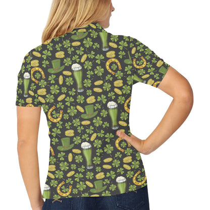 St Patricks Day Print Design LKS307 Women's Polo Shirt