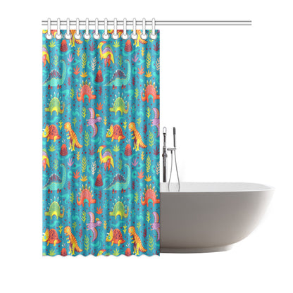 Dinosaur Cartoon Style Shower Curtain