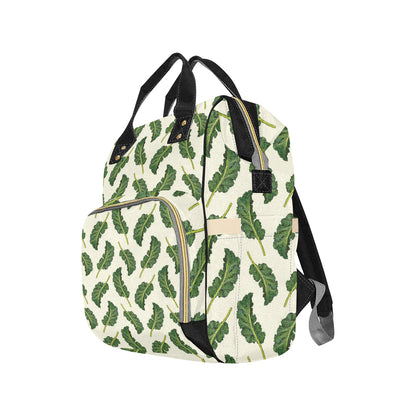 Kale Pattern Print Design 03 Diaper Bag Backpack