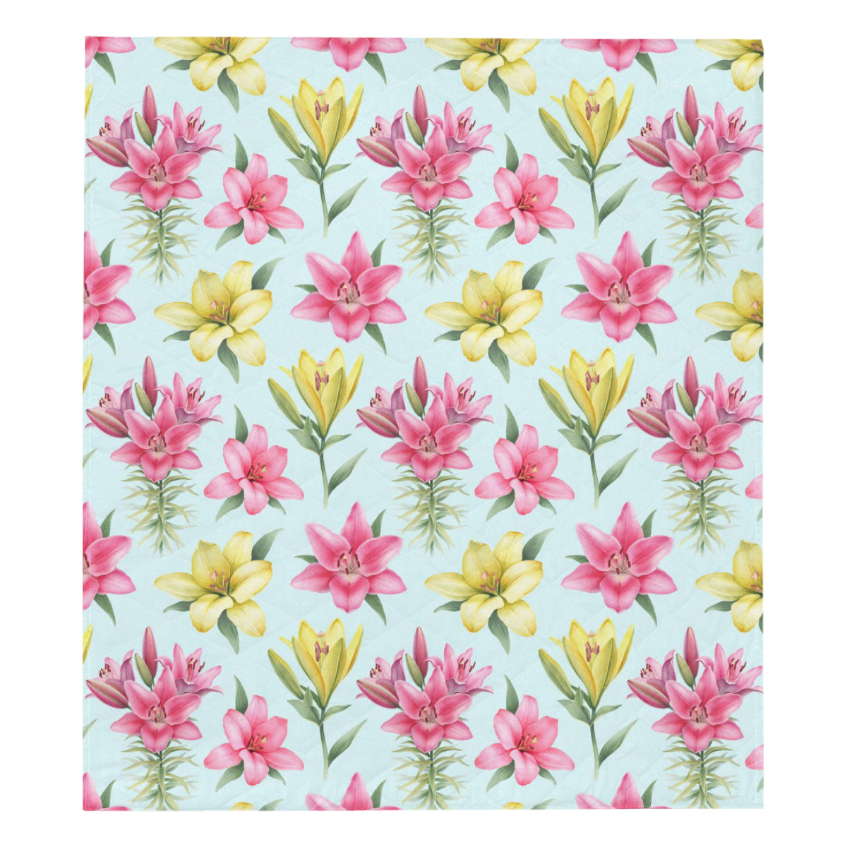 Lily Pattern Print Design LY010 Premium Quilt