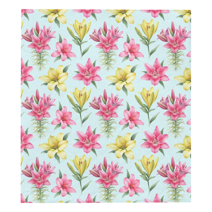 Lily Pattern Print Design LY010 Premium Quilt