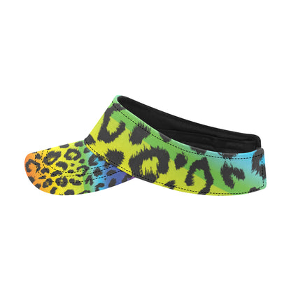 Rainbow Leopard Pattern Print Design A01 Unisex Sun Visor