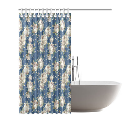 Peony Pattern Print Design A03 Shower Curtain