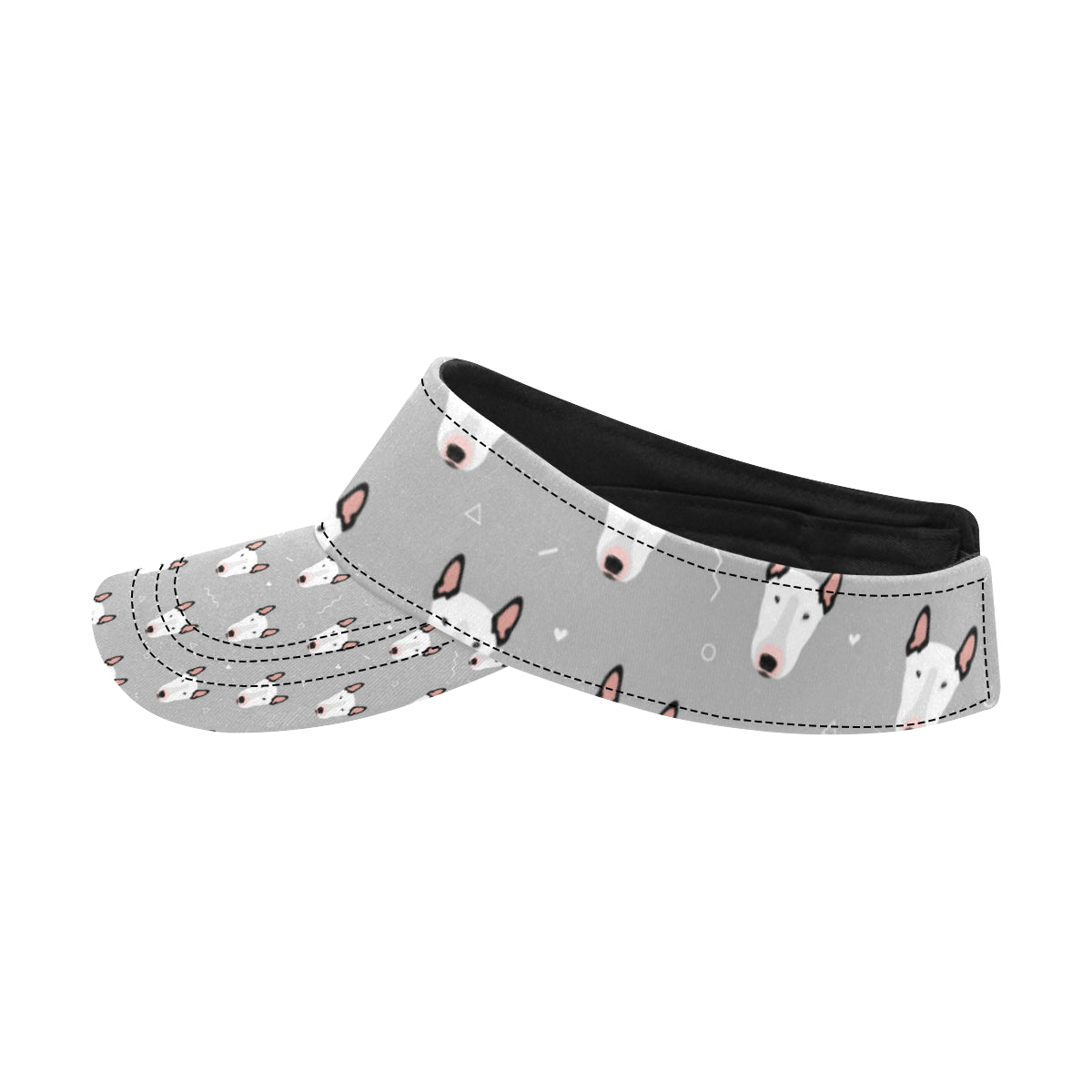 Bull Terrier Head Print Pattern Unisex Sun Visor
