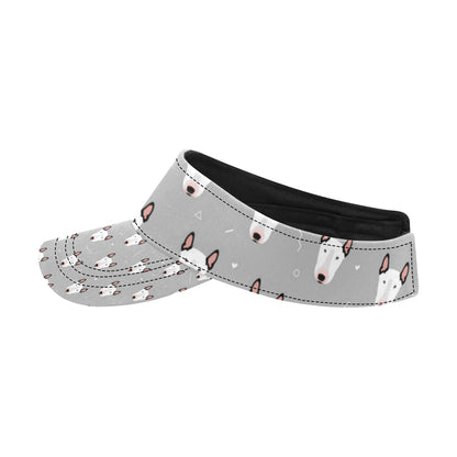 Bull Terrier Head Print Pattern Unisex Sun Visor