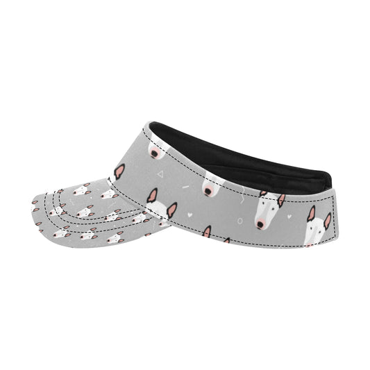 Bull Terrier Head Print Pattern Unisex Sun Visor