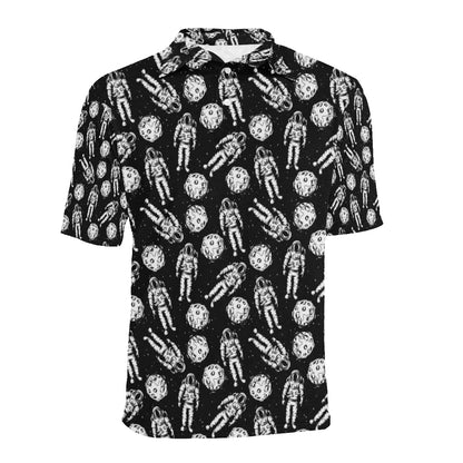 Astronaut Pattern Print Design 03 Men Polo Shirt