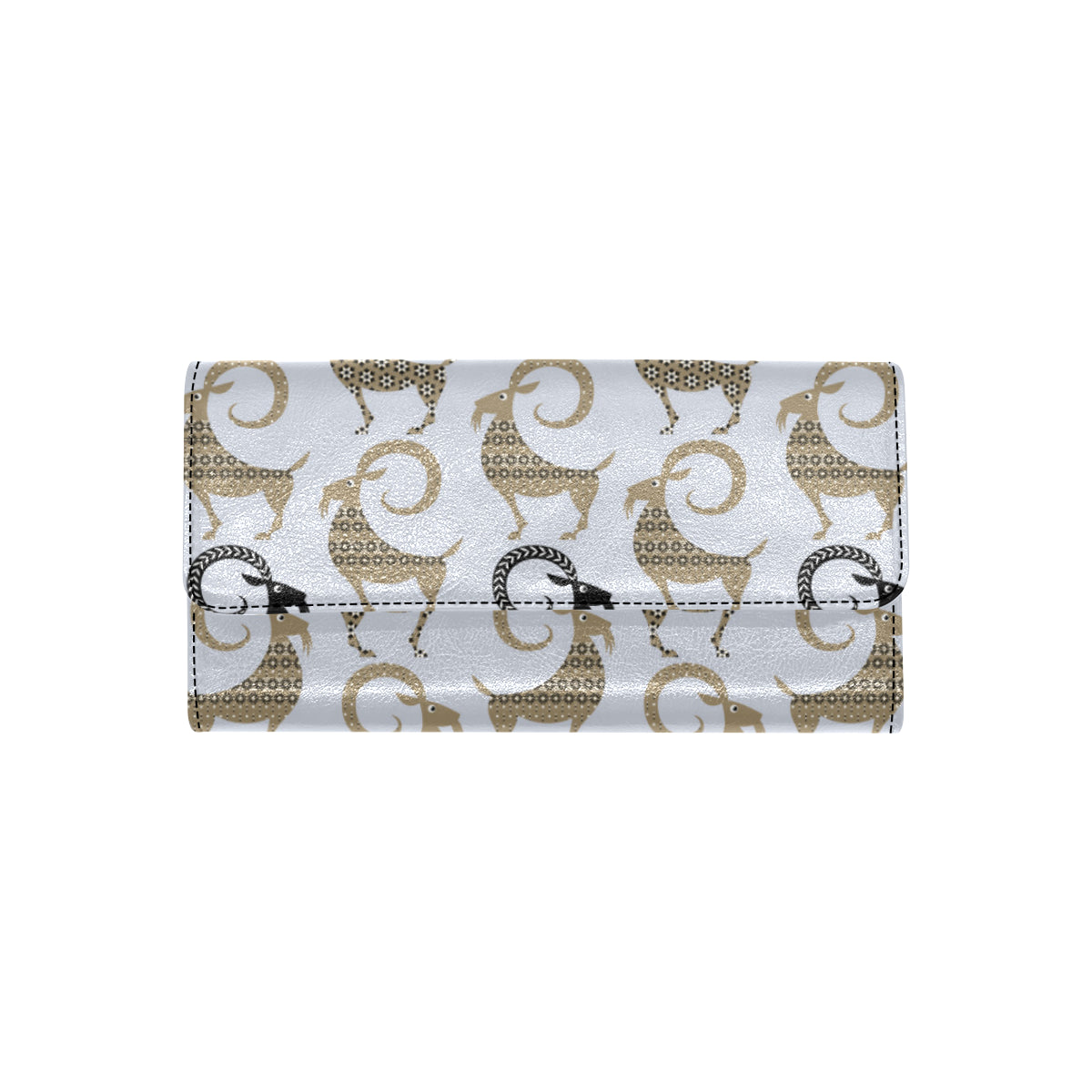 Goat Pattern Print Design 03 Women's Trifold Wallet