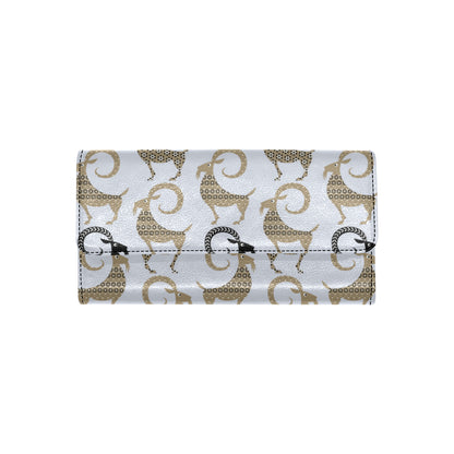 Goat Pattern Print Design 03 Women's Trifold Wallet