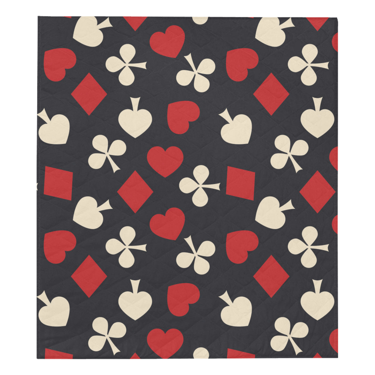 Poker Cards Pattern Print Design A02 Premium Quilt