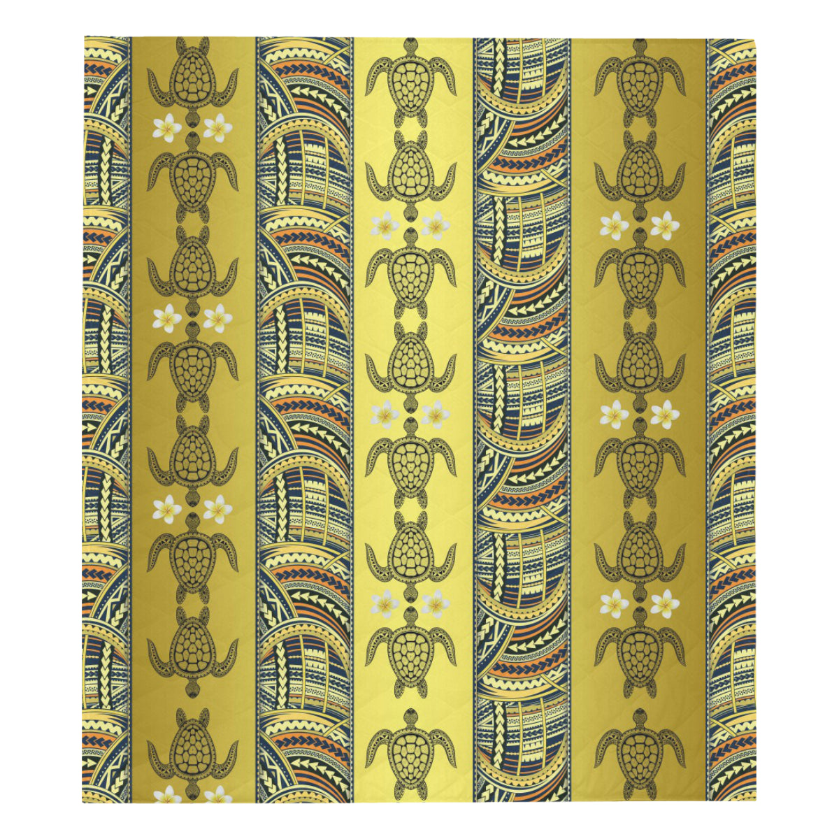 Polynesian Turtle Hawaiian Design Print Premium Quilt