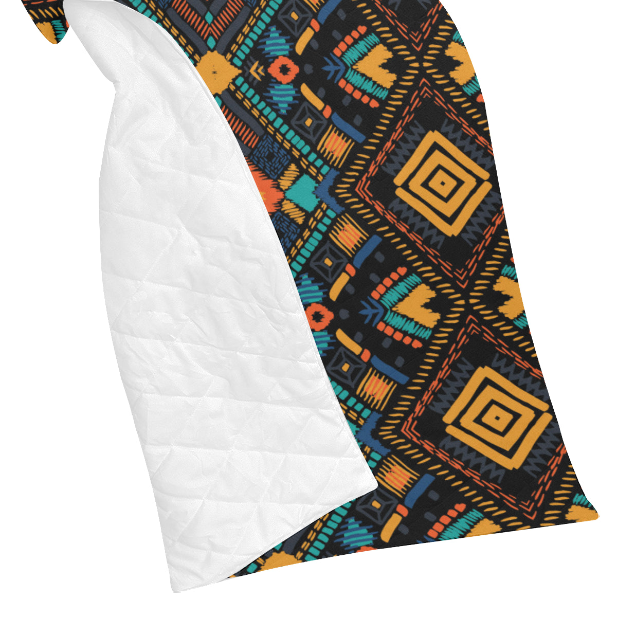 Kente Pattern Print Design 04 Premium Quilt
