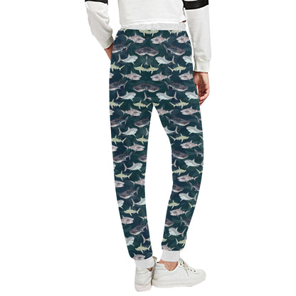 Shark Pattern Print Unisex Sweatpants