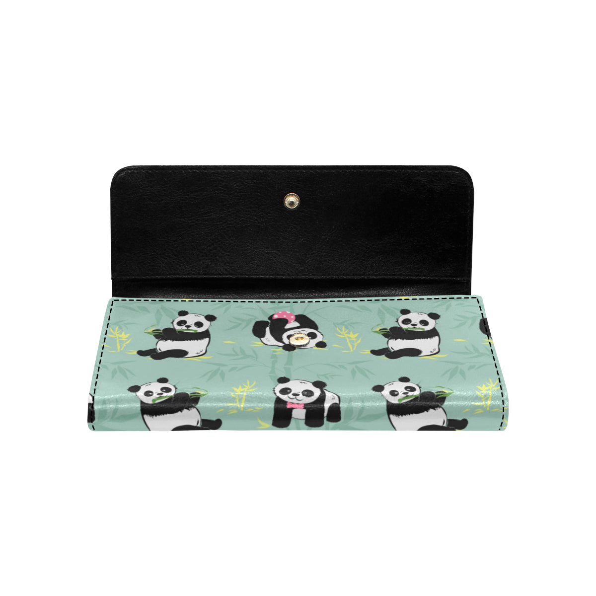 Panda Pattern Print Design A05 Women's Trifold Wallet