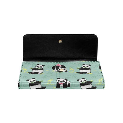 Panda Pattern Print Design A05 Women's Trifold Wallet