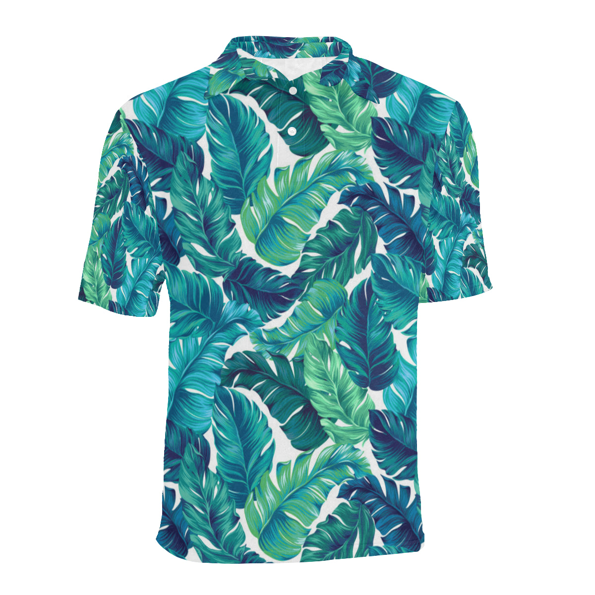 Brightness Tropical Palm Leaves Men Polo Shirt