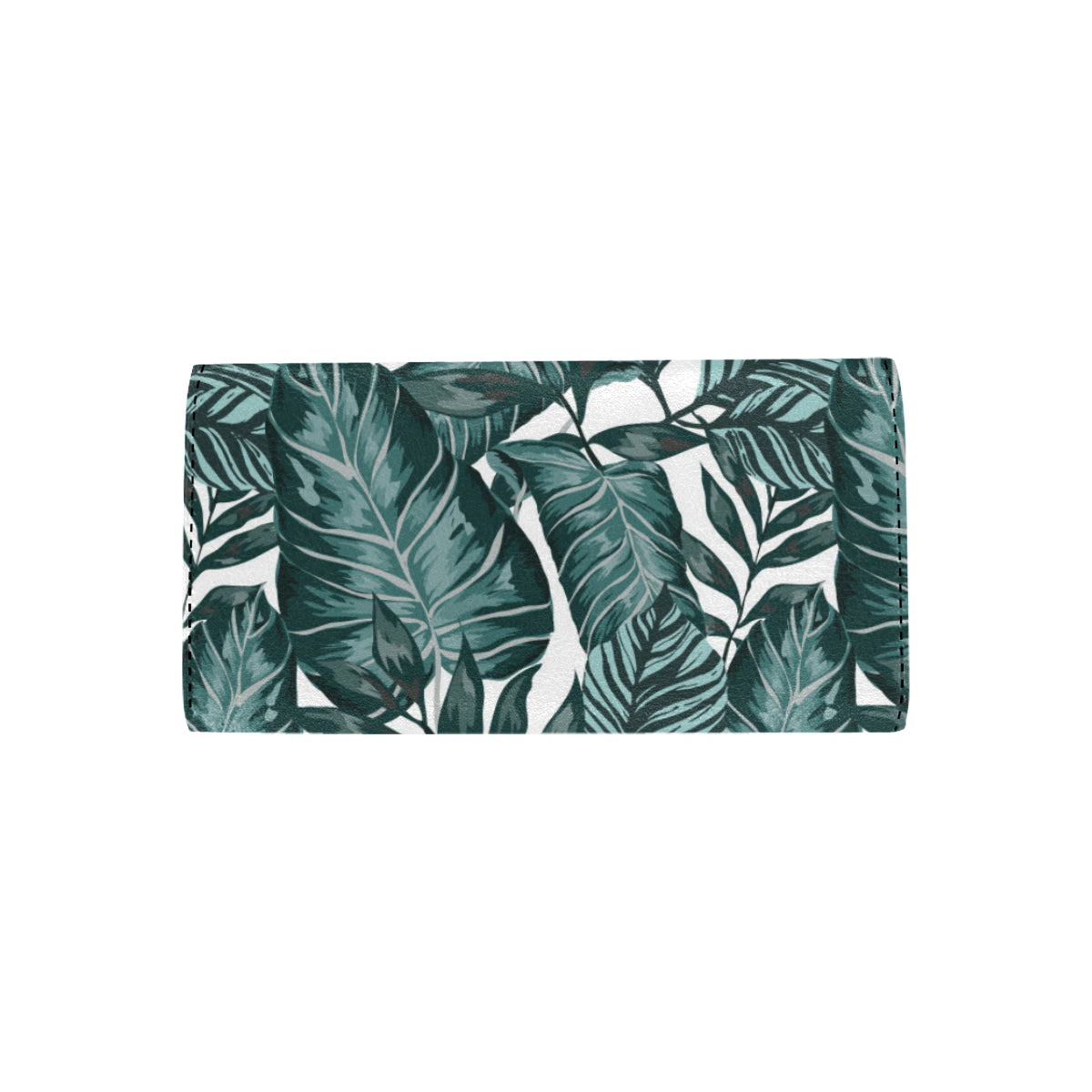 Tropical Palm Leaves Pattern Women's Trifold Wallet