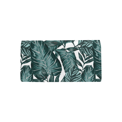 Tropical Palm Leaves Pattern Women's Trifold Wallet
