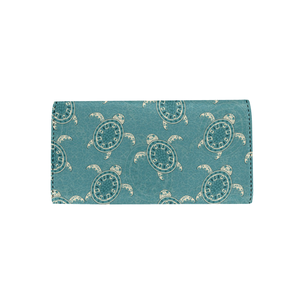 Sea Turtle Pattern Print Design T02 Women's Trifold Wallet