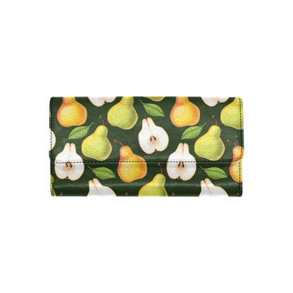 Pear Pattern Print Design PE06 Women's Trifold Wallet