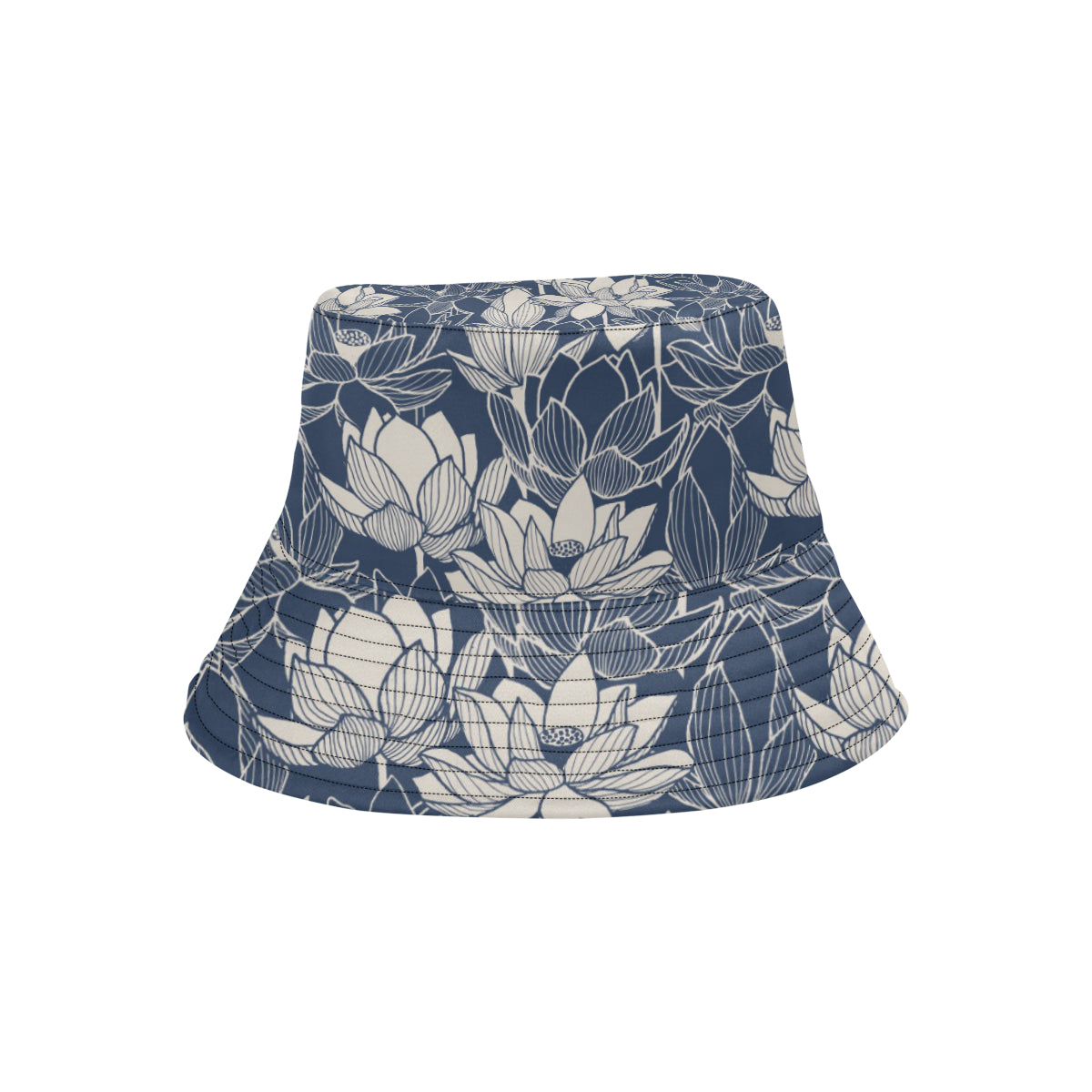Water Lily Pattern Print Design WL04 Unisex Bucket Hat