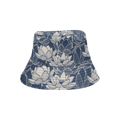 Water Lily Pattern Print Design WL04 Unisex Bucket Hat