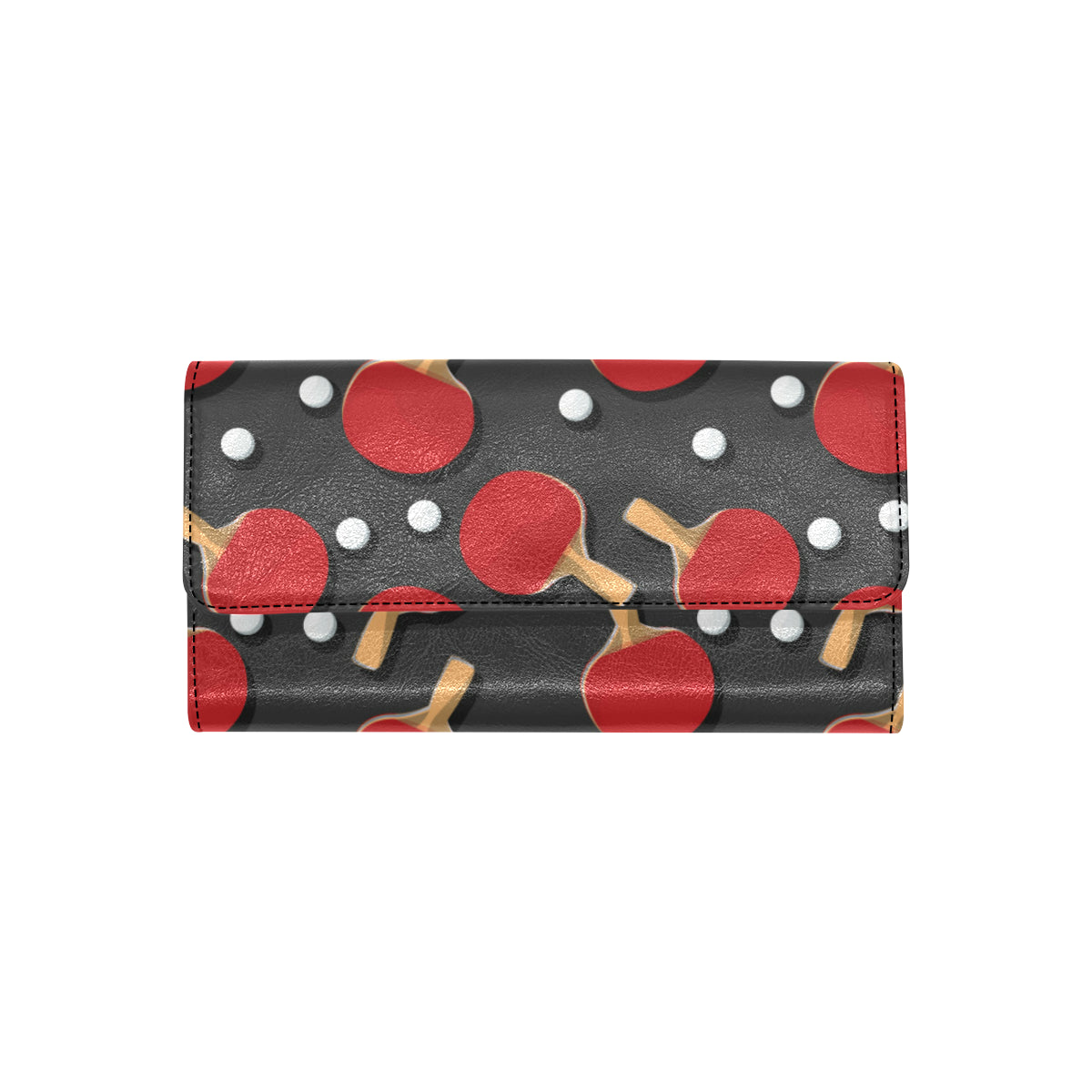 Ping Pong Pattern Print Design A05 Women's Trifold Wallet